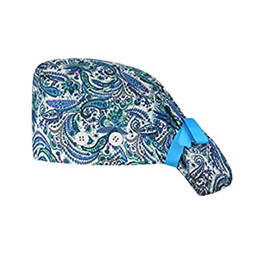 AIchenYW Scrub Hat mit Knöpfen mit Schweißband Herren Bouffant und für Damen Cap Baseball Caps Damen Mützen (xy2-Multicolor3, One Size) von AIchenYW