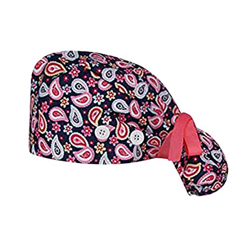 AIchenYW Scrub Hat mit Knöpfen mit Schweißband Herren Bouffant und für Damen Cap Baseball Caps Damen Mützen (xy2-Multicolor8, One Size) von AIchenYW