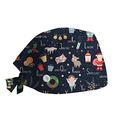 AIchenYW Verstellbar Arbeitskappe Baumwolle Staubkappe Unisex Scrub Cap Damen Herren Kopfhaube Einheitsgröße Bandana Cap Anti-Staub Chefkoch Elastische/kurzes Haar Pflege Kosmetikerin A04 von AIchenYW