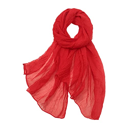 Damen Elegante Schal Frauen Geschenkidee tuch Herbst Schals Winter lässig scarf Halswärmer Halstuch Tücher Basic Oversized Damen-schal Halstuch Kopftuch Loopschal (Red, One Size) von AIchenYW