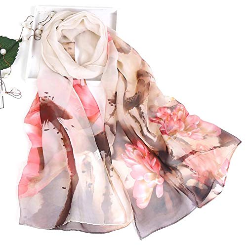 Damen Halstuch Herbst Schal Super Deckenschal Weicher Schal Temperament Schals Mode scarf Halswärmer Halstuch Seidenschal Lockere Strick Print Loopschal warm halten Frauen Tücher (G, One Size) von AIchenYW