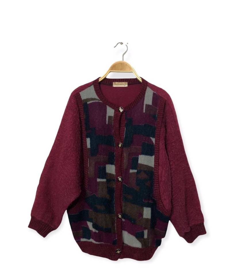 Vintage Humming Button Ups Strickjacke Rote Farbe von AJ72Store