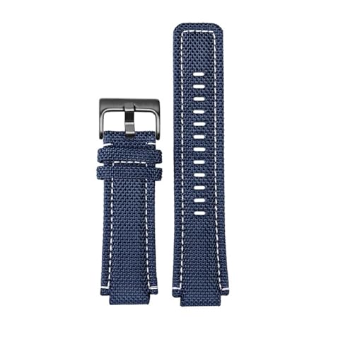 AJASMKLX 24 * 16 MM Passend for TIMEX Tide Canvas Convex Strap Männliches Kompassarmband T2N721 T2N720 TW2T76500 TW2T76300 Serie Nylonarmband(N14-Blue-B) von AJASMKLX