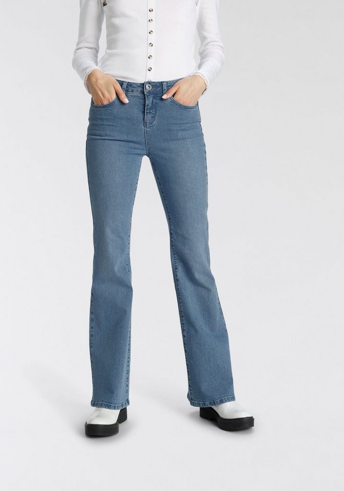 AJC High-waist-Jeans in Flared Form im 5-Pocket-Style von AJC