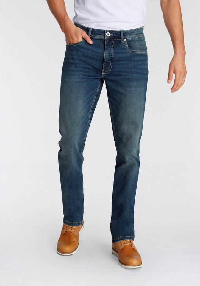 AJC Straight-Jeans gerade geschnitten, Used-Look-Waschung, niedrige Leibhöhe von AJC
