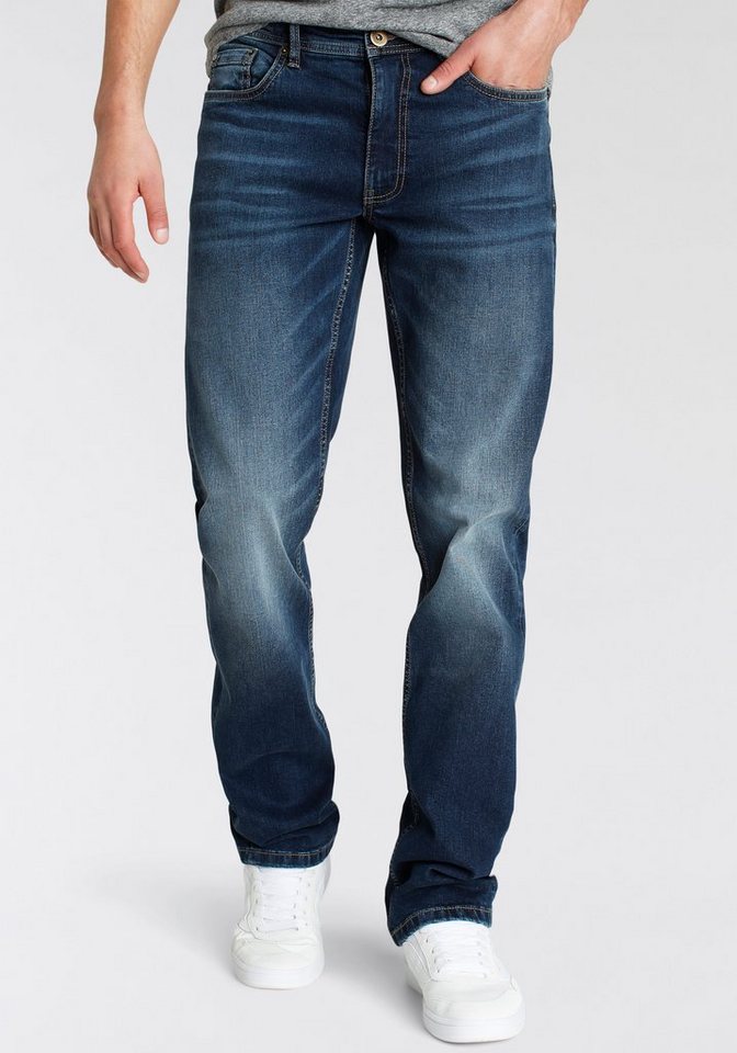 AJC Straight-Jeans gerade geschnitten, Used-Look-Waschung, niedrige Leibhöhe von AJC