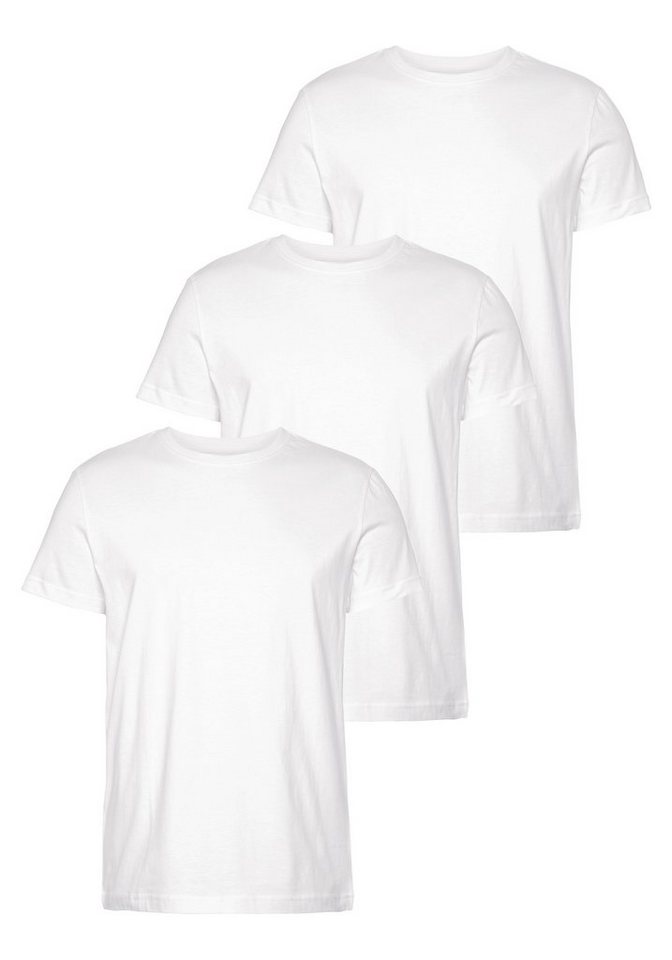 AJC T-Shirt (Set, 3-tlg., 3er-Pack) aus reiner Baumwolle von AJC
