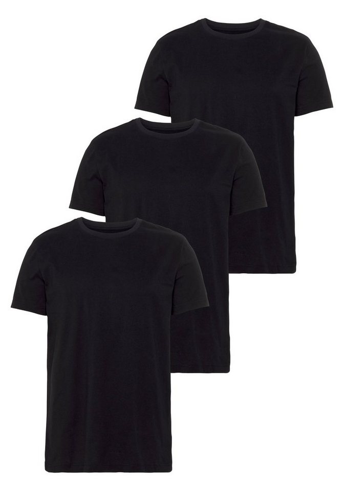 AJC T-Shirt (Set, 3-tlg., 3er-Pack) aus reiner Baumwolle von AJC