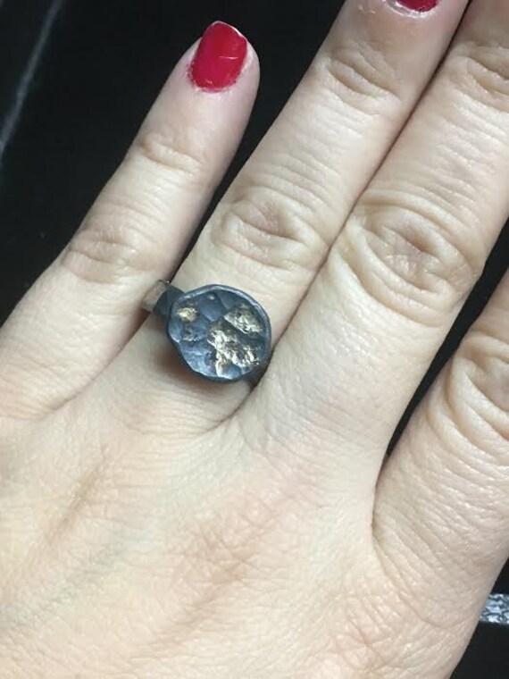 Benutzerdefinierte Splitter Und Zweifarbige Ring 14K Gold Benutzerdefinierte Splitter Und Zweifarbige Ring 14K Gold von AJFJewels