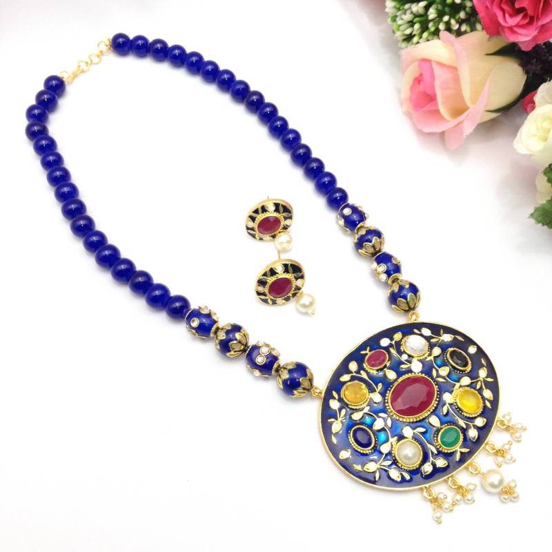 Handmade Multi-stones Perlen Halskette Set von AJFashionsStore