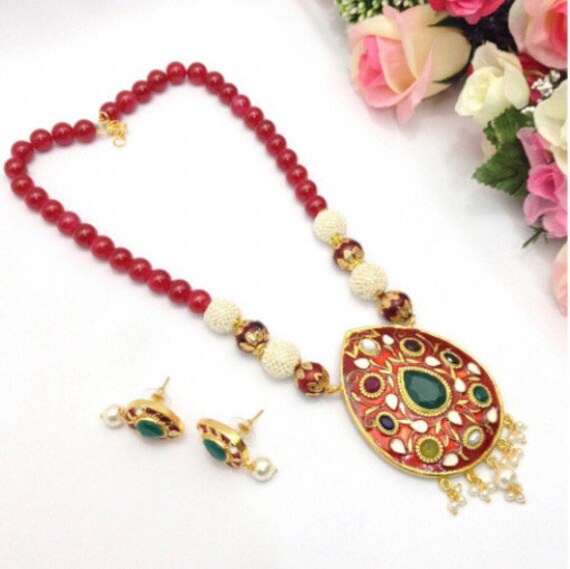 Handmade Multi-stones Perlen Halskette Set von AJFashionsStore