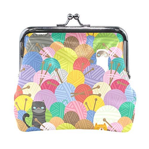 AJINGA Bunte Schmetterling In Aquarell Geldbörse Kürbis Leder Münze Brieftasche Snap Closure Clutch Bag, Multi7, onesize von AJINGA