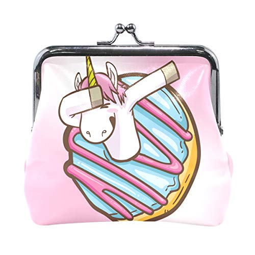 Chaocai Süße Einhorn Donuts Münzbörse Kürbis Leder Münzgeldbörse Schnappverschluss Clutch Bag, Multi1, Einheitsgröße von AJINGA