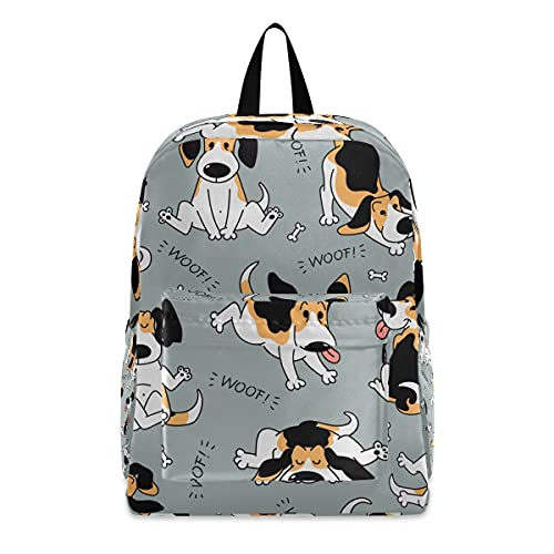 Doodle Dogs Group Species Rucksäcke Leichte Schule Buch Tasche Reise Wandern Camping Sport Daypack für Mädchen Frauen, mehrfarbig15, Einheitsgröße von AJINGA