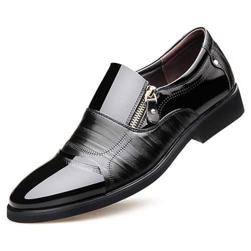 AJMDGW Herren-Smokingschuhe, echtes Leder, ganztägig, rutschfest, lässig, Business, Arbeit, formell, modisch, bequem, luxuriös, Slip-Ons, Schwarz , 45 EU AJMDGW Herren-Smokingschuhe, echtes Leder, ganztägig, rutschfest, lässig, Business, Arbeit, formell, modisch, bequem, luxuriös, Slip-Ons, Schwarz , 45 EU von AJMDGW