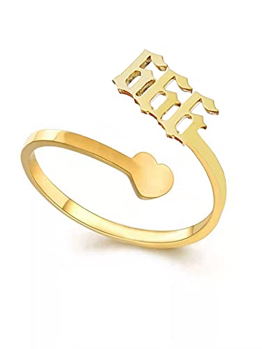 AJRUIER 666 Ring für Frauen, Engelszahlenring, verstellbarer offener Fingerring, Edelstahlring – Numerologie 111, 222, 333, 444, 555, 666, 777, 888, 999 von AJRUIER