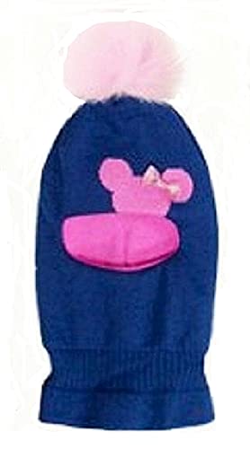 AJS Mädchen Schlupfmütze Wintermütze Ballonmütze Beanie für Mädchen 3-6 Jahre alt, 50-54 cm Kopfumfang, sehr dehnbar in 9 Farben (Blau - Jeans/Rosa ... I) von AJS