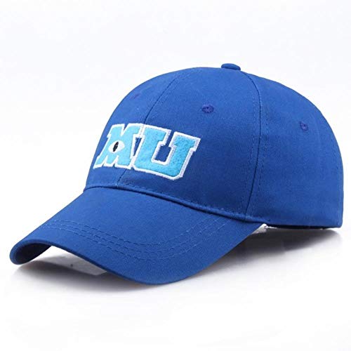 AJSJ 2020 Monster Universität Sullivan Sulley Mike Mu Buchstaben Stickerei Baseballmütze Blau Einteilige Baseballmützen Sonnenhüte, Blau von AJSJ