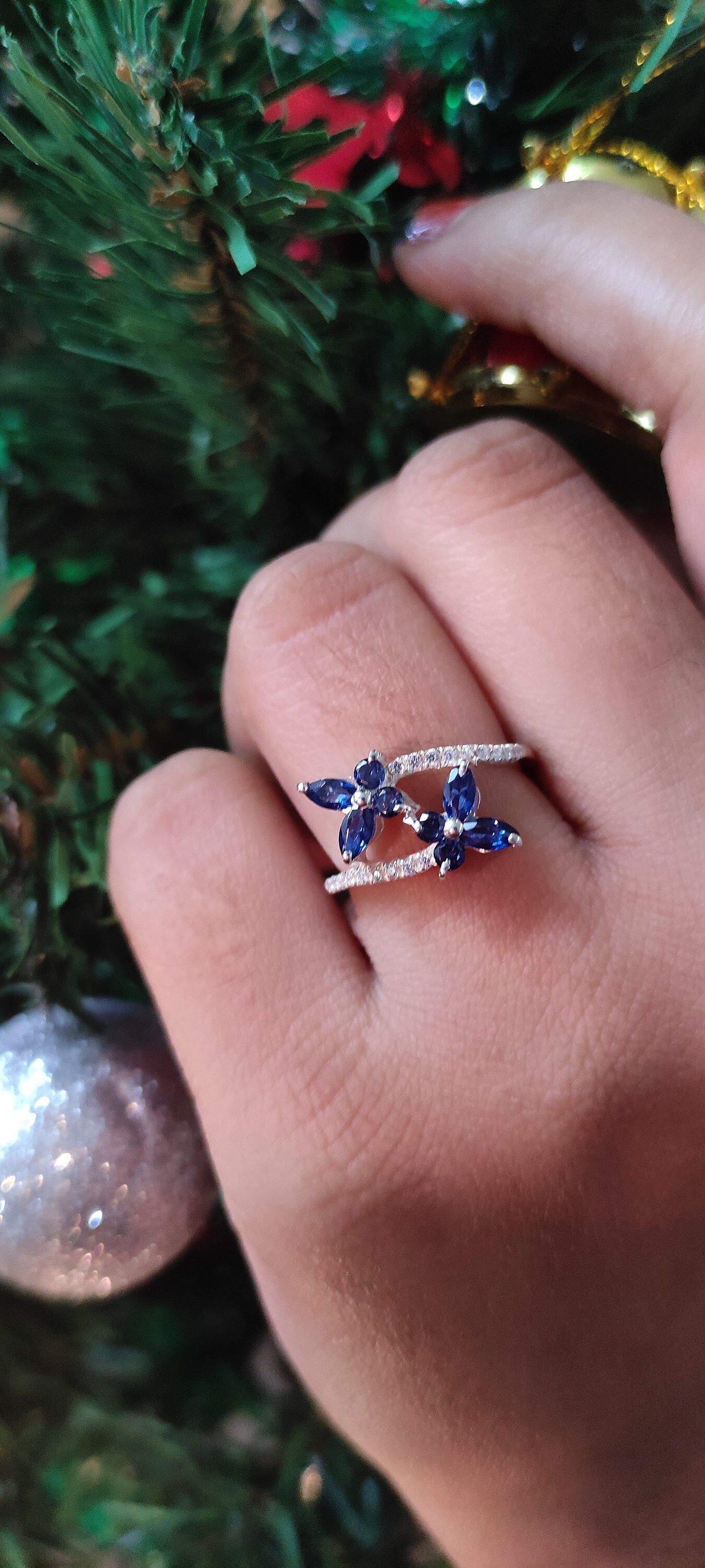 1.20 Ct Zierlicher Schmetterling Ring, Massiv 925 Sterling Silber Saphir Jubiläum Geschenk Für Sie, Valentinstag Geschenk, Geburtsstein von AJUKEnterprise79