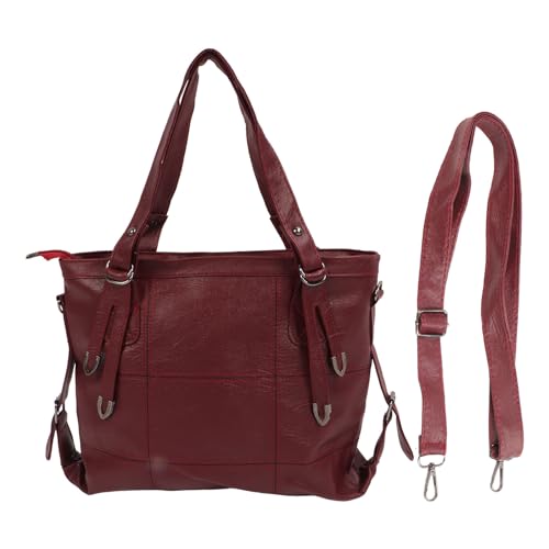 AJUNJIIL Frauen Handtasche große Kapazität Single Schulter -Messenger -Tasche Top Griff Messenger Geldbeutel (Pu) von AJUNJIIL