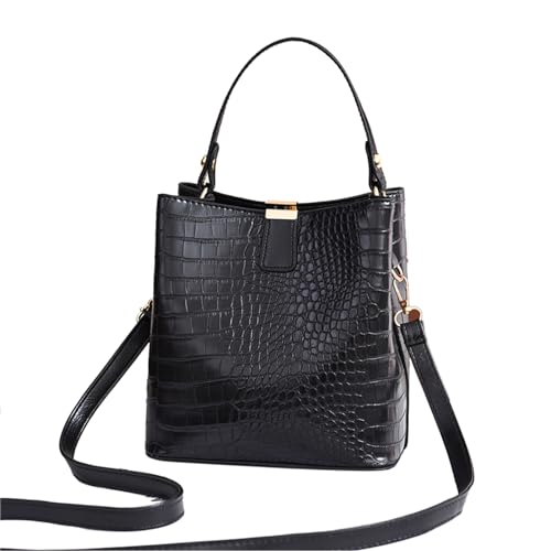 AJUNJIIL Women Eimer Taschen PU Casual Eimer Handtasche große Kapazität Stilvolle Umhängetasche für tägliche Einkaufsdatum Reiseparty (Eine Größe) von AJUNJIIL