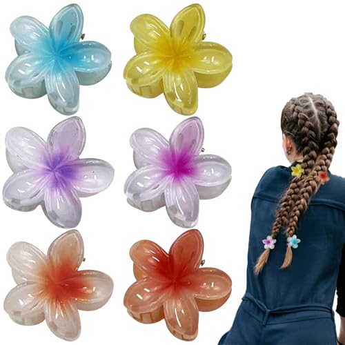 6 Stück Haarspange Blume,Haarklammer Blume Klein,Haarklammern Haarspange Haarspangen,Hair Clips Klein Flower,Clip Kleine Claw Haar Mini Rutschfeste,FüR Haare Holder MäDchen Orchideen von AJUNLKVDR