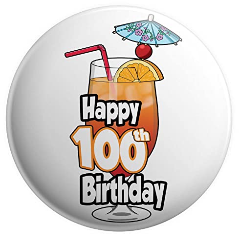 Anstecknadel zum 100. Geburtstag, groß, 75 mm von AK Giftshop