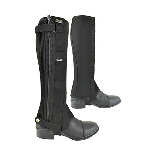 AK Neue Winter Waschbar Warmax Reitsport Reit Halbchaps AKRS-2146 (Schwarz, 4XL) von AK Riding Sports