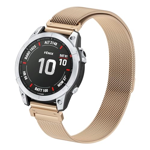 AK für Garmin Fenix 7/Garmin Fenix 6/6 Pro/Garmin Fenix 5 Armband Herren Damen, Quickfit 22mm Magnetisches Ersatzarmbänder für Garmin Instinct/Instinct 2, Forerunner 935/945/745, Approach S60/S62 von AK