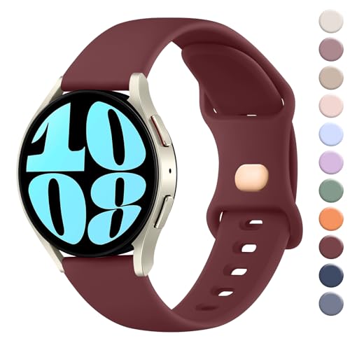 AK Silikon-Armbänder, kompatibel mit Samsung Galaxy Watch 6, Armband 40 mm, 44 mm/Galaxy Watch 6 Classic, 43 mm, 47 mm, 20 mm, weiches Ersatz-Sportarmband für Galaxy Watch 6, für Damen und Herren, von AK