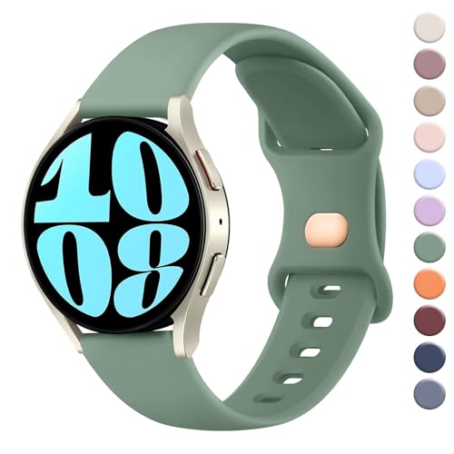 AK Silikon-Armbänder, kompatibel mit Samsung Galaxy Watch 6, Armband 40 mm, 44 mm/Galaxy Watch 6 Classic, 43 mm, 47 mm, 20 mm, weiches Ersatz-Sportarmband für Galaxy Watch 6, für Damen und Herren, von AK