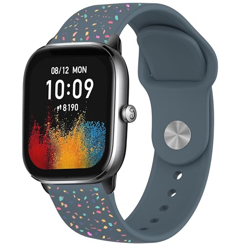 AK für Amazfit Armband 20mm/Amazfit GTR Mini/GTS 4 Mini/GTS 2 Mini Armband Damen Herren, Silikon Sport Ersatzarmbänder mit bunte Flocken für Amazfit GTS 3/GTS 2/BIP 3/BIP U Pro Uhrenarmband AK für Amazfit Armband 20mm/Amazfit GTR Mini/GTS 4 Mini/GTS 2 Mini Armband Damen Herren, Silikon Sport Ersatzarmbänder mit bunte Flocken für Amazfit GTS 3/GTS 2/BIP 3/BIP U Pro Uhrenarmband von AK