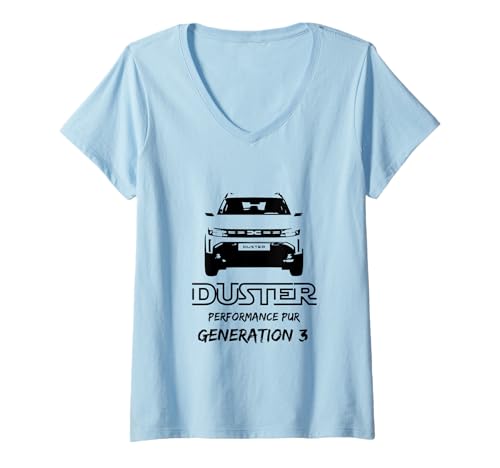 Damen Duster-3-Auto-Silhouette - Duster T-Shirt mit V-Ausschnitt von AK71Design-Duster 3 Driver Outfit