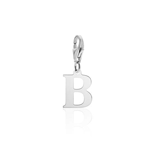 Aka Gioielli® - Damen Charm Anhänger B Buchstabe 925 Sterling Silber Rhodiniert von AKA Gioielli