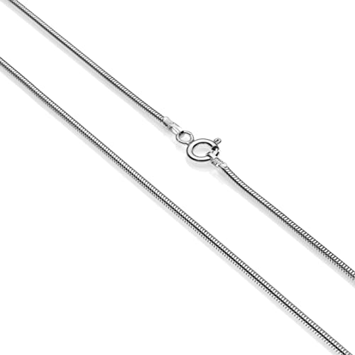 Aka Gioielli® - Damen Kette 925 Sterling Silber - Schlangenkette 1,4 mm Schlangenkette - 50cm lang von AKA Gioielli