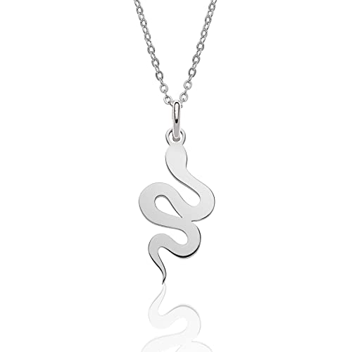 AKA Gioielli® - Halskette mit Schlange Anhänger 925 Silber Rhodiniert für Damen und Herren von AKA Gioielli