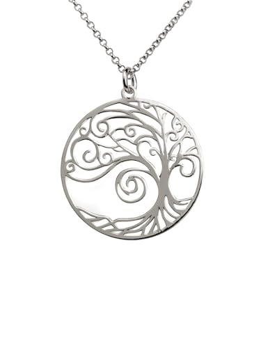 AKA Gioielli® - Lebensbaum Kette Damen Sterling Silber 925 Rhodiniert - Anhänger Modell Selbstverwirklichung von AKA Gioielli
