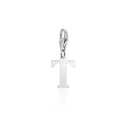 AKA Gioielli® - Damen Charm Anhänger T Buchstabe 925 Sterling Silber Rhodiniert von AKA Gioielli