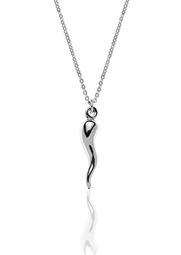 Aka Gioielli® - Italienische Horn Kette aus Sterling Silber 925 Rhodiniert Anhänger für Damen und Mädchen von AKA Gioielli