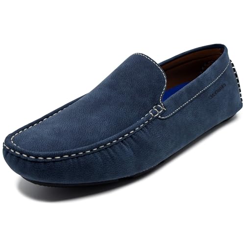 AKADEMIKS Herren Bit Loafers Slip-on Mokassins mit Memory-Schaum-Einlegesohle, Marineblau, 41.5 EU von AKADEMIKS