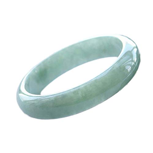 AKAFKKPYXSD Frauen Jade Armreif Natürlicher Grüner Jade-armreif Retro Chinesischer Stil Handgemachter Armreif Urlaub Geschenke Mit Schmuckschatulle, 53-54MM von AKAFKKPYXSD