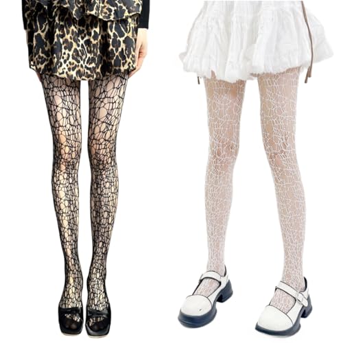 AKAMAS 2 Paar Damen Punk Zerrissene Strumpfhose,Unregelmäßig Ausgehöhlt Gothic Nylon Netzstrümpfe,Hollow Fischernetz Strumpfhosen,Hohe Taille Elastische Fishnet Stockings Pantyhose Party Zubehör A AKAMAS 2 Paar Damen Punk Zerrissene Strumpfhose,Unregelmäßig Ausgehöhlt Gothic Nylon Netzstrümpfe,Hollow Fischernetz Strumpfhosen,Hohe Taille Elastische Fishnet Stockings Pantyhose Party Zubehör A von AKAMAS