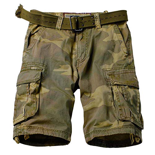 Akarmy Herren Cargo-Shorts mit mehreren Taschen, lockere Passform, Baumwolle - - von AKARMY