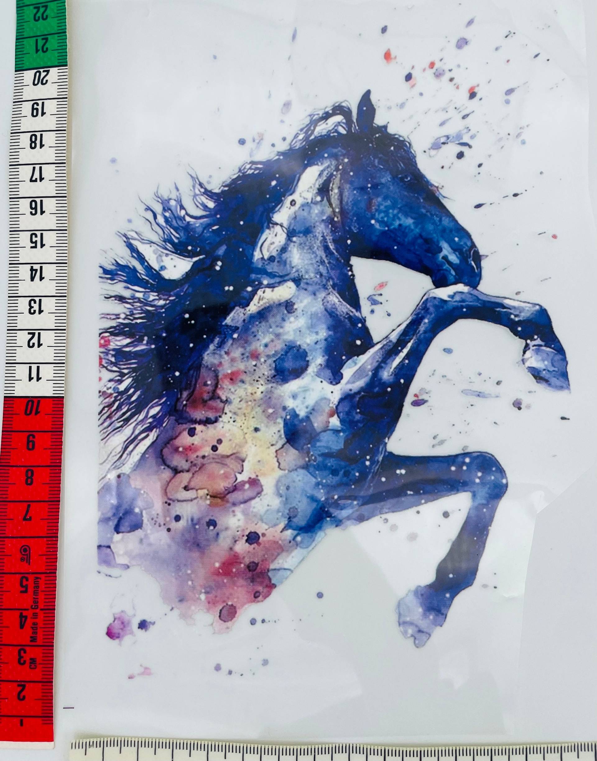 Bügelbild Aquarell Pferd Aufbügler Iron On Tiere Kleidung Patch von AKBrilon