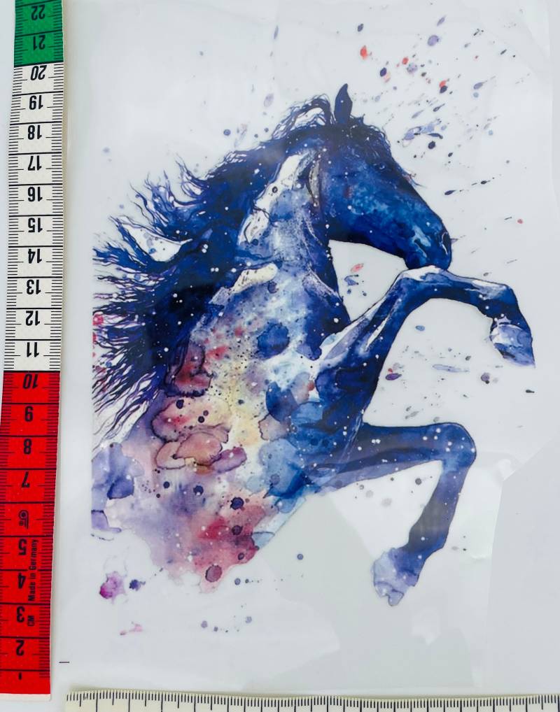 Bügelbild Aquarell Pferd Aufbügler Iron On Tiere Kleidung Patch von AKBrilon
