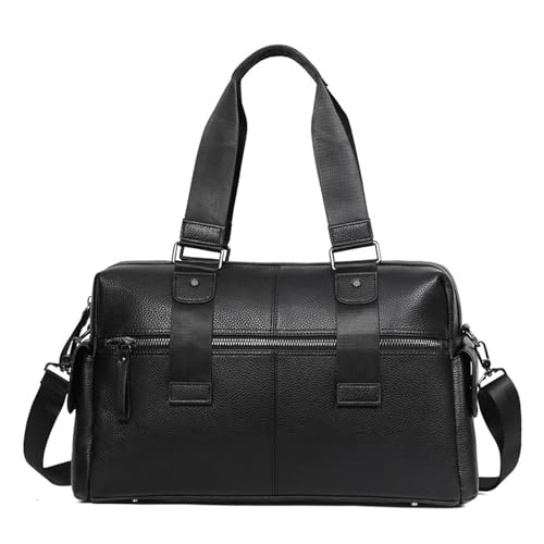 Reisetasche Leder Mode for Herren große Kapazität tragbare Reisetasche aus echtem Leder Schulter Messenger Bag große Männer Handtaschen von AKDJGFP