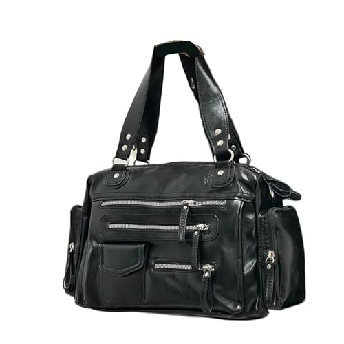 Reisetasche Leder Retro-Einkaufstasche PU-weiche Motorradtaschen Reise-Reißverschlusstasche Mode Crossbody Pack Outdoor Camping Wandern Wochenendtasche Damen Reisetasche Leder Retro-Einkaufstasche PU-weiche Motorradtaschen Reise-Reißverschlusstasche Mode Crossbody Pack Outdoor Camping Wandern Wochenendtasche Damen von AKDJGFP