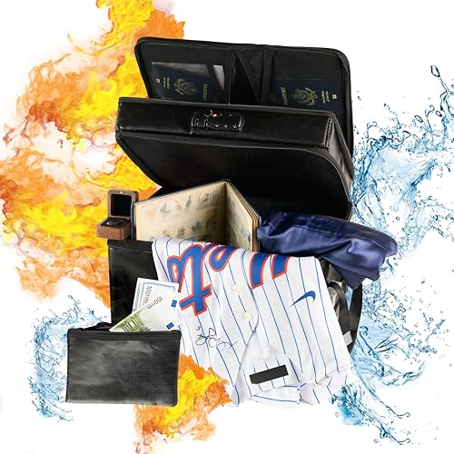 AKEM PRODUCTS Wasser- und feuerfester Safe für Dokumente zu Hause, mit Schloss und einem Umschlag, feuerfest und wasserdicht – Next of Kin Box Organizer – Instacrate End of Life Dokumenten-Organizer von AKEM PRODUCTS