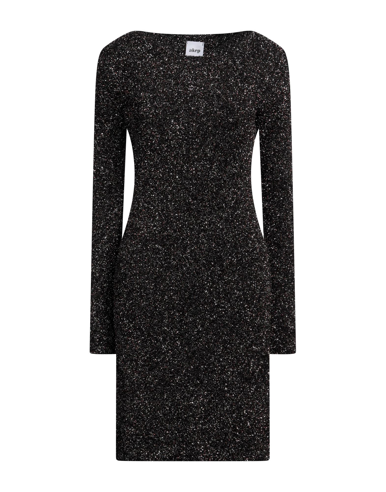 AKEP Midi-kleid Damen Schwarz AKEP Midi-kleid Damen Schwarz von AKEP
