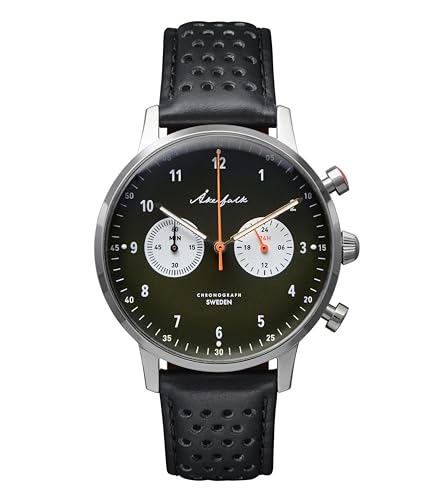 AKERFALK Chronograph Quarz mechanisch Stahl Hybrid Grün Schwarz Weiß Herrenuhr, Armband AKERFALK Chronograph Quarz mechanisch Stahl Hybrid Grün Schwarz Weiß Herrenuhr, Armband von AKERFALK